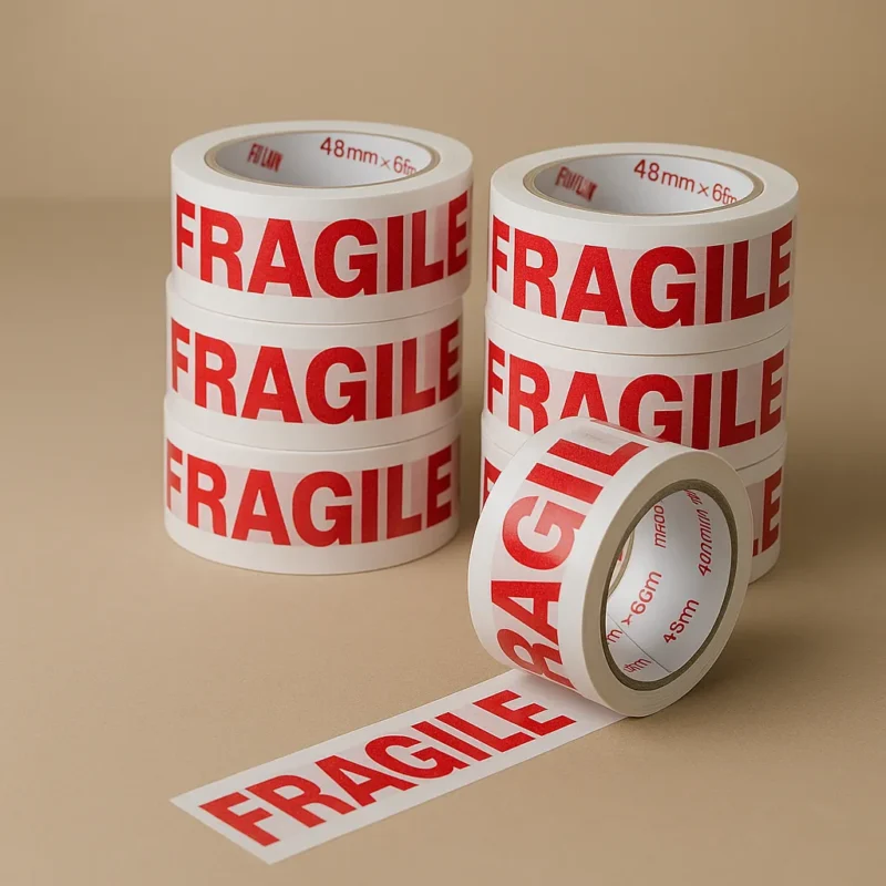 6 Rolls Fragile Packaging Tape by Pallet Wrap Supply UK